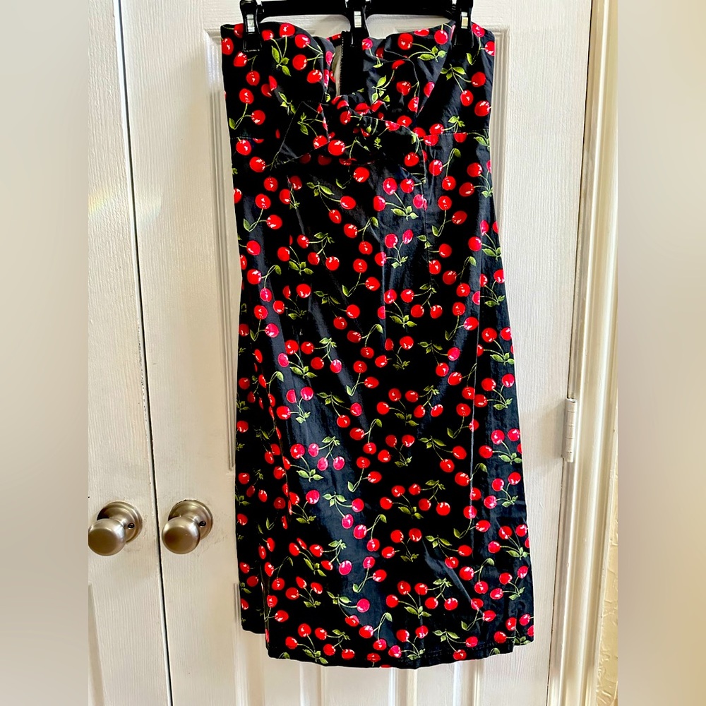Ladies Morbid Threads Size Large Cherry Pattern Dress.